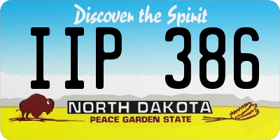 ND license plate IIP386