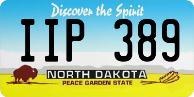 ND license plate IIP389