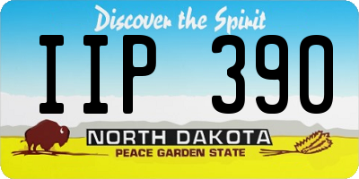 ND license plate IIP390