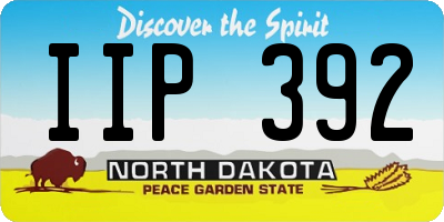 ND license plate IIP392