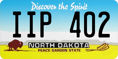 ND license plate IIP402