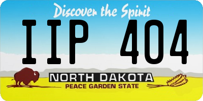 ND license plate IIP404