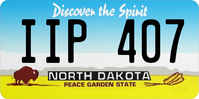 ND license plate IIP407