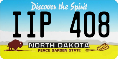 ND license plate IIP408