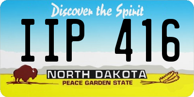 ND license plate IIP416