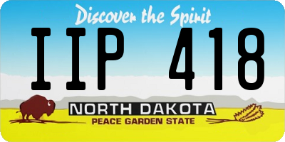 ND license plate IIP418