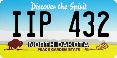 ND license plate IIP432