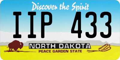 ND license plate IIP433