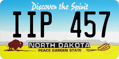 ND license plate IIP457