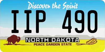 ND license plate IIP490