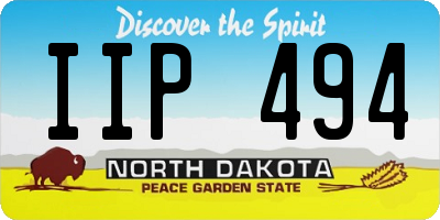 ND license plate IIP494