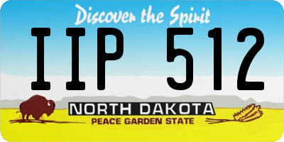 ND license plate IIP512