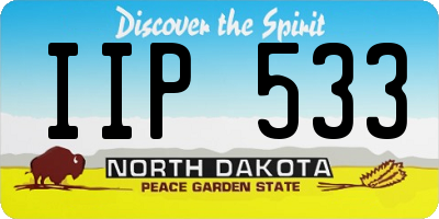 ND license plate IIP533