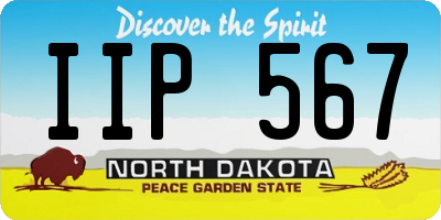 ND license plate IIP567