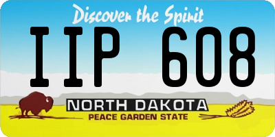 ND license plate IIP608