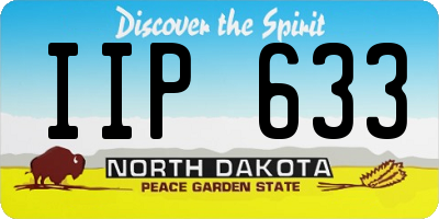 ND license plate IIP633