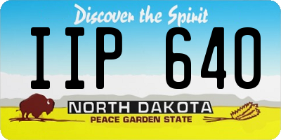 ND license plate IIP640