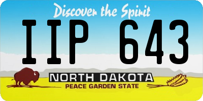 ND license plate IIP643
