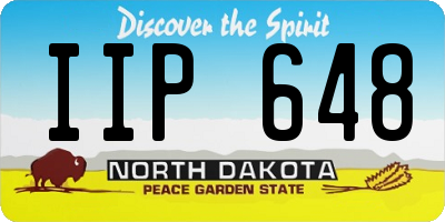 ND license plate IIP648