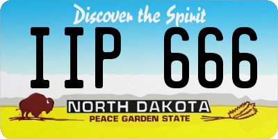 ND license plate IIP666