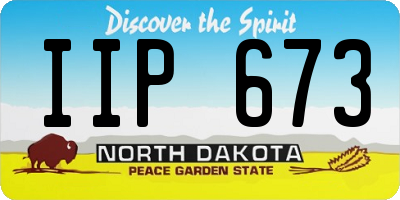 ND license plate IIP673