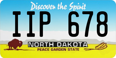 ND license plate IIP678