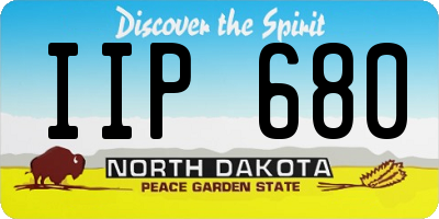 ND license plate IIP680