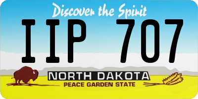 ND license plate IIP707