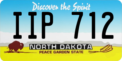 ND license plate IIP712
