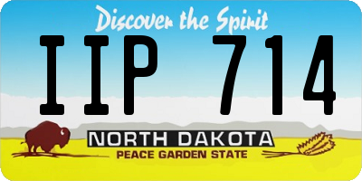 ND license plate IIP714