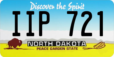 ND license plate IIP721