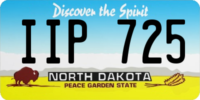 ND license plate IIP725