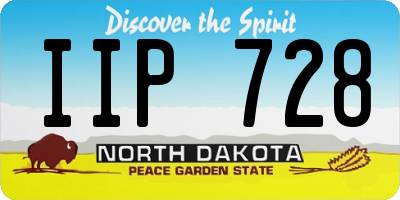 ND license plate IIP728