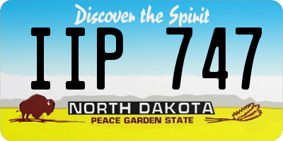 ND license plate IIP747