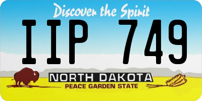 ND license plate IIP749