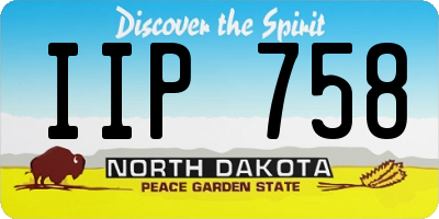 ND license plate IIP758