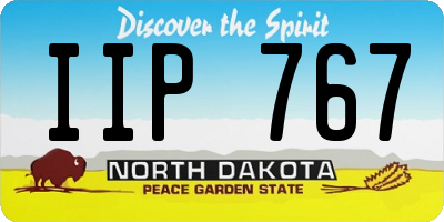 ND license plate IIP767