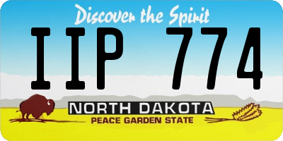 ND license plate IIP774