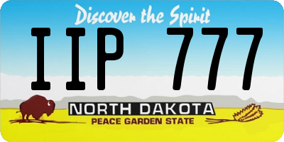 ND license plate IIP777