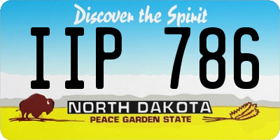 ND license plate IIP786