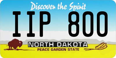 ND license plate IIP800