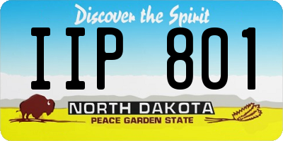 ND license plate IIP801
