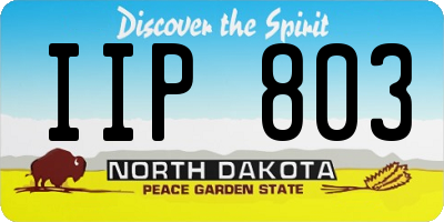 ND license plate IIP803