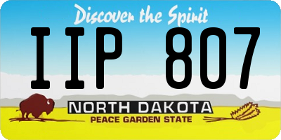 ND license plate IIP807