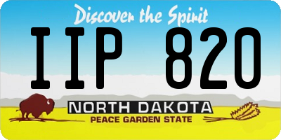 ND license plate IIP820