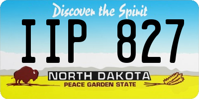 ND license plate IIP827