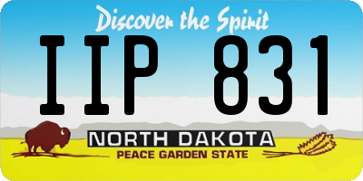 ND license plate IIP831