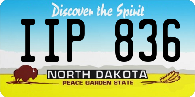 ND license plate IIP836