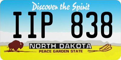 ND license plate IIP838