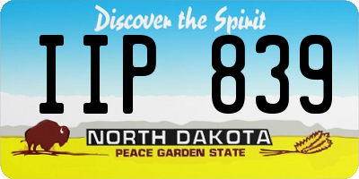 ND license plate IIP839